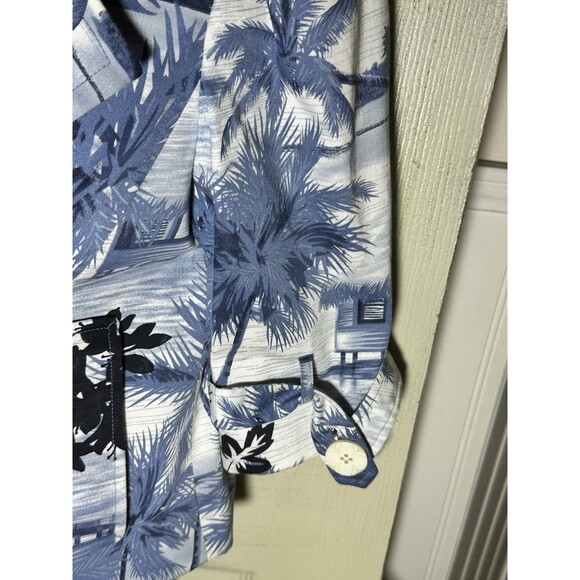 Vintage Andre Oliver Women’s Blue Palm Trees Jacket With Shoulder Pads Sz 6 - Picture 5 of 13